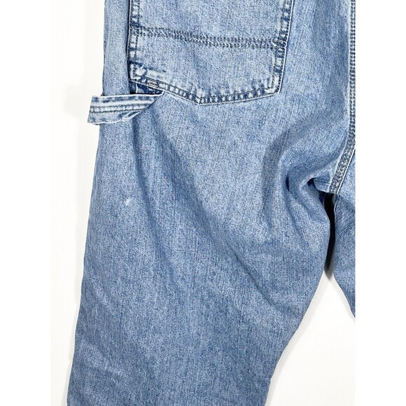 Levi Strauss Signature Carpenter Jeans Mens 38x32 Blue Denim Workwear Pants - Picture 10 of 16
